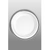 Disposable Dinner Plate White With Silver Florence Design Elegant Disposable White Dinner Plates With Silver Trim