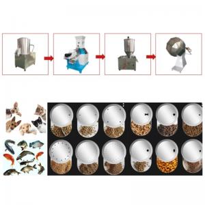 China Small Pet / Dog / Cat Food Extruder Machine Fish Feed Pellet Machine With CE supplier