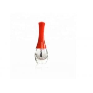 China 10ml Custom Made Nail Polish Bottles Plastic Red Blue White Caps With Brush supplier