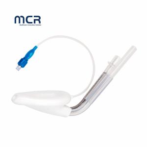 Disposable Double Lumen  Silicone Curved Laryngeal Mask Airway With Soft Cuff