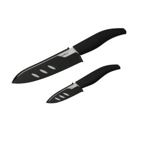 Ceramic Knife Set - 2pcs Kitchen Knives &amp; 2pcs Blade Sheaths in Gift Box