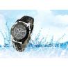 China Stainless Steel Men'S Quartz Wrist Watch Waterproof With Genuine Leather Strap wholesale