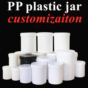 China 250ml 8oz 500ml 950ml 1000ml PP Cosméticos de Plástico Claros Translúcidos Branco Pomada de plástico Pomada de Creme Jar com Garrafa de Parafuso supplier