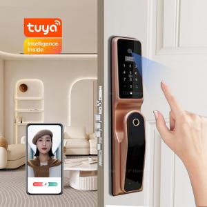 Full Auto Tuya App Door Lock Card Code Key Access 3D Fingerprint Keyless Unlock