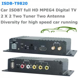 China ISDB-T9820 Car ISDB-T Two tuner Two Antenna HD MPEG4 TV receiver for Brazil Peru Chile Costa Rica supplier