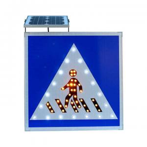 China High Visible Solar Traffic Signs Solar Powered LED Pedestrian Crossing Sign supplier