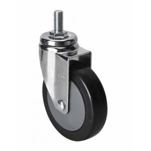 China Edl Chrome 4 70kg Threaded Swivel PU Caster with 100mm Diameter and 2.5mm Thickness supplier