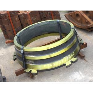 China O desgaste alto do triturador do cone do aço de manganês parte o processo da carcaça de areia para minar industrial supplier