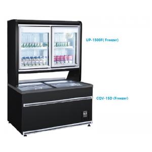 China 1200L R290 Commercial Refrigerator Freezer Combo Glass Door Supermarket supplier