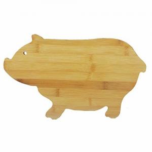 Custom 35x19cm 24 Bamboo Cutting Board Pig Shaped