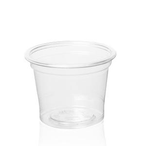 China 0.9oz 27ml PET Disposable Sauce Cups With Lids Portion Cups supplier