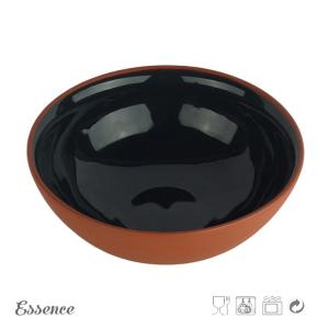 China Round Ceramic Dinner Bowls / Terracotta Bowl Blue Inside 5 Inch - 7.8 Inch supplier