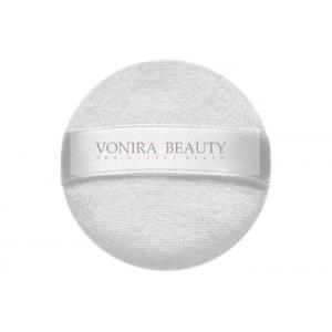 China Daily White Soft Velour Cosmetic Loose Powder Puff Small Size supplier