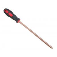 China Lightweight Non Sparking Screwdrivers Slotted Flat Head Screwdriver Anti - Roll Design on sale