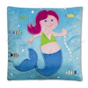 China Personalized Baby Pillow Lovely Disney Princess Mermaid Plush Square Pillows supplier