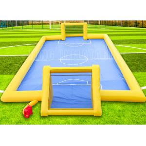 Football Field Outdoor Inflatable Sports Games 0.55mm PVC Waterproof Inflatable Soccer Field For Kids