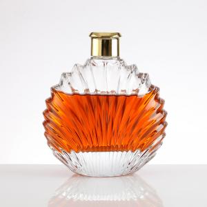 750ml Glass Square Bottle for Juice in Super Flint Material and Clear Flat XO Cognac