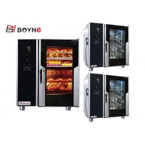 10 Tray Gas Combi Oven LCD Version For Canteen Kitchen Commercial Use