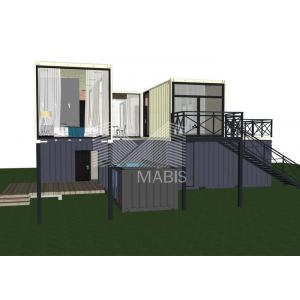 Office Hotel Use Prefab Container Homes , 20 Feet Luxury Prefabricated Houses