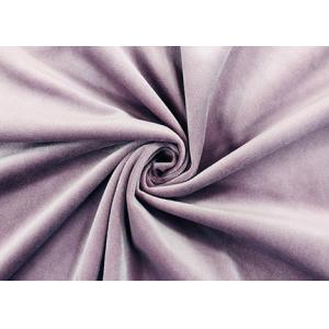 240GSM Micro Velvet Fabric / 100 Percent Polyester Lavender Velvet Fabric
