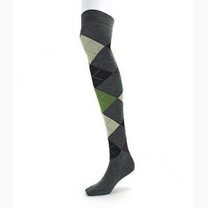 Argyle Pattern Over The Knee Socks