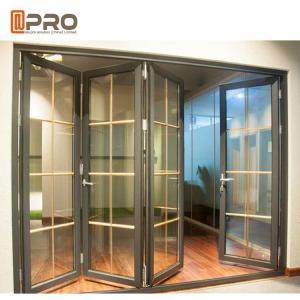 China Aluminum Frame Folding Glass Doors Thermal Break Aluminium System Design folding door bi fold shower door FOLD BATHROOM supplier