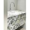 China Cold Emerald Jade Marble Bathroom Washbasin | Ice Green Translucent Vanity wholesale
