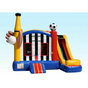 Sports Backyard Fun Inflatable Bouncer Combo / Inflatable Bounce House With Slide