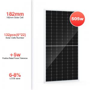 China 500W 182x182mm Solar Photovoltaic Monocrystalline PV Panels Cell 132pcs supplier