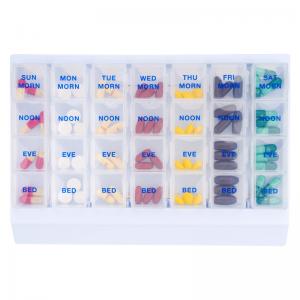 Monthly Am Pm Pill Organizer Box For 7 Days 28 Compartments Pill Packaging Box