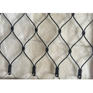 China AISI 316 Grade Black Oxide Wire Rope Mesh Ferruled And Knotted Type supplier