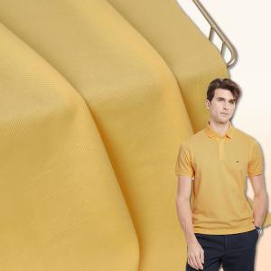 Heavy Weight Cotton T Shirt Fabric 235g 32S Tight Combed Pique Texture