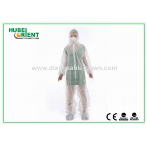China Acid Resistant White Disposable Coveralls Work Protective Clothing With Hood For Prevent Pollution supplier