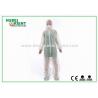 Acid Resistant White Disposable Coveralls Work Protective Clothing With Hood For