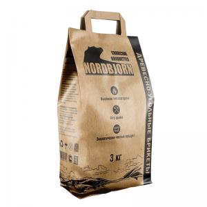Custom Side Gueest Bag Printed Kraft Paper Bag Heat Sealed Biodegradable Packaging Bag For Coffee
