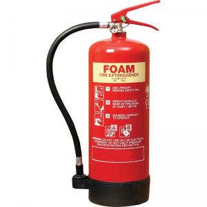 China 6 Litre Foam Fire Extinguisher Inner Painting PVC Rubber Nozzle For Computer Room wholesale