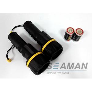 China Water Proof Plastic Rubber 3 Led Torch Marine Boat Flashlight Dry Battery supplier