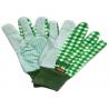 China Gardening Working Cotton Drill Gloves Beautiful Patterns With Knit Wrist wholesale