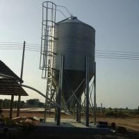 China Auto One Ton Grain Bin Poultry Feed Silo Animal Feed Storage Silos on sale