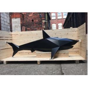 China Life Size Abstract Metal Garden Sculptures / Metal Shark Sculpture In Stainless Steel supplier