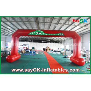 Inflatable Finish Line Arch Red PVC Printed Start Finish Line Arches Double Sewing Inflatable Entrance Arch