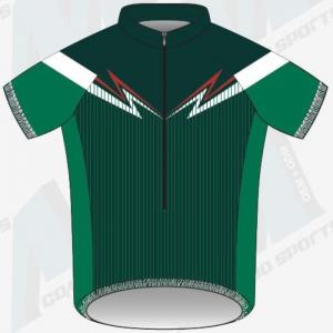 3/4 Front Zip 140gsm Custom Mountain Bike Jerseys 64-71cm Body Length