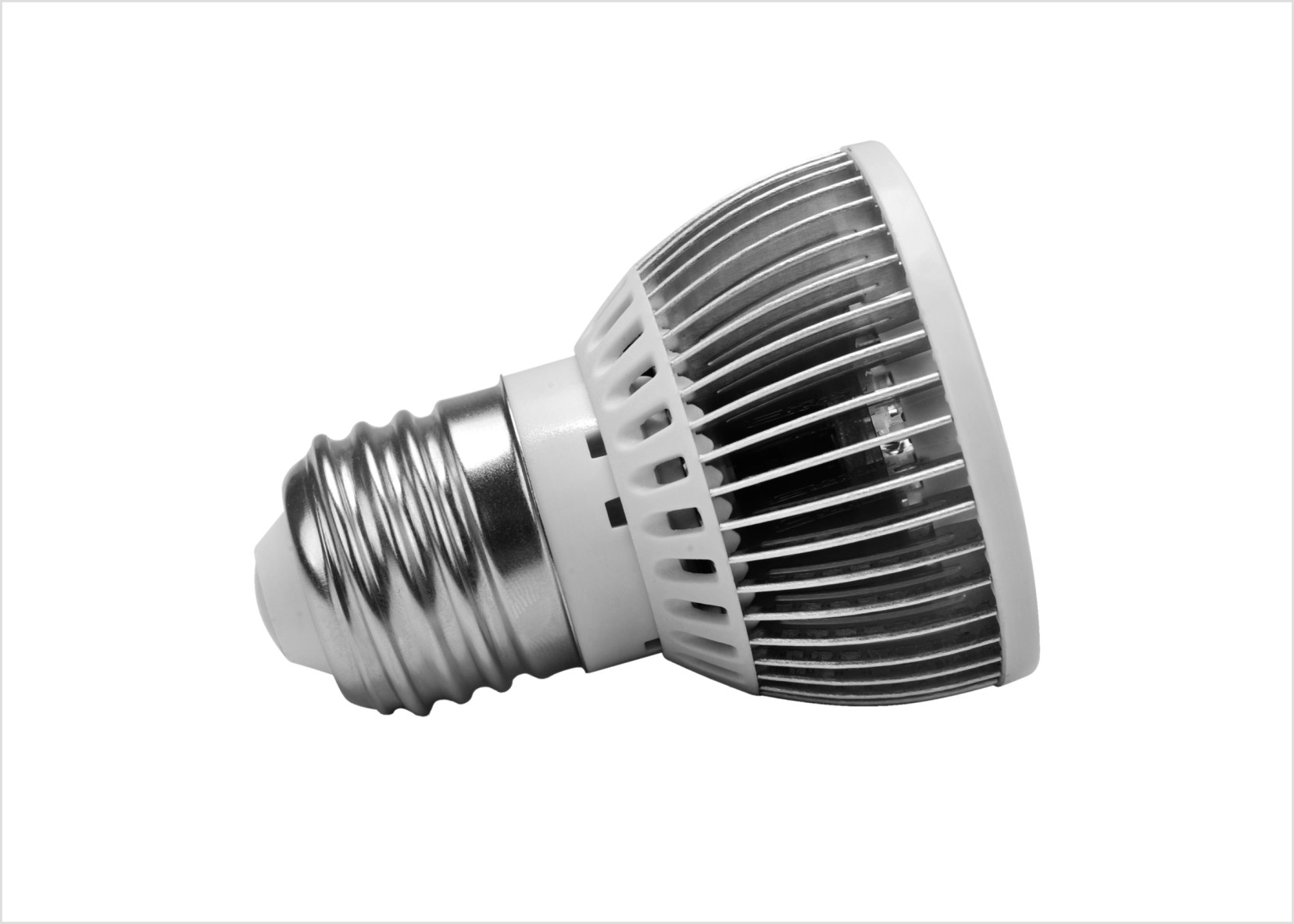 3W 210LM Pure White Low Junction Temperature Indoor LED Spotlights With Fold Fin Heatsink