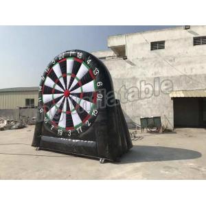 China Giant Inflatable Football Dart Board Outdoor Sports Games Black And White Color supplier