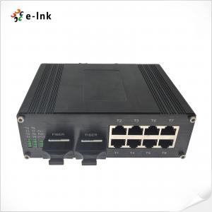 China Din Rail Ethernet POE Switch 8 Ports 10 100Base-T 2 Ports 100BASE-FX Fiber Ethernet Switch supplier