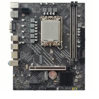 China ETEK H610 Micro-ATX motherboard for LGA1700 CPUs DDR4 Dual-Channel PCIe 4.0 x16 Slot DP+HDMI+VGA Optional Outputs on sale