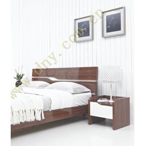 high gloss nightstand decorated with white and dark olive color