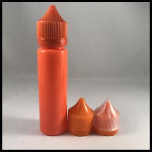 Orange Small Plastic Dropper Bottles , Custom Round 60ml Unicorn Drip Bottle