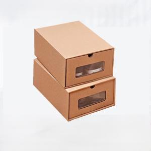 China プレミアム クラフト 引き出し 靴箱 厚い 透明な PVC 窓付き 厚い スニーカー用 靴 wholesale