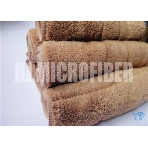 China 80% Polyester 20% polyamide 30*40 microfiber cleaning towel 450gsm coral fleece piped square  towel supplier